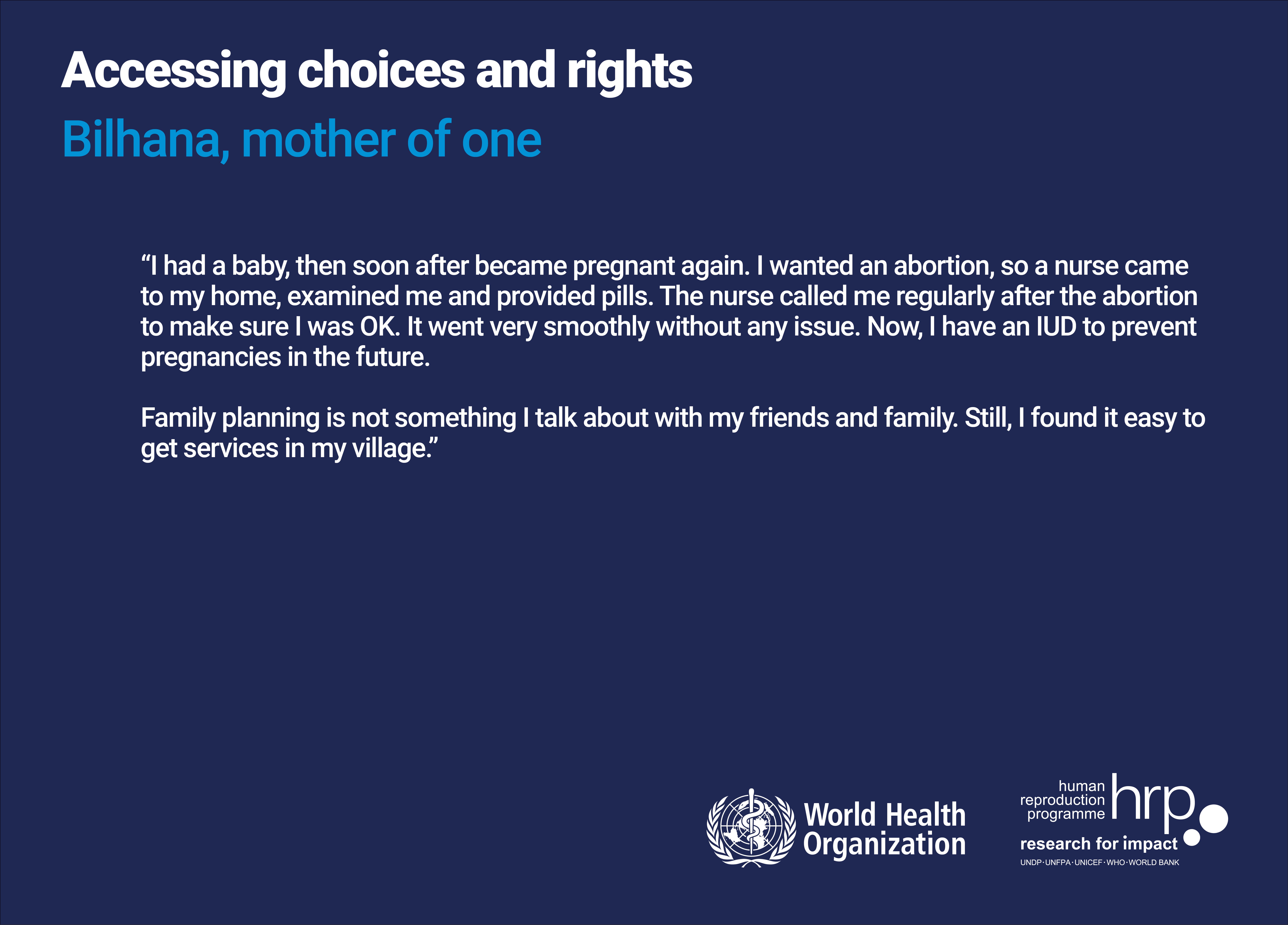 Accessing choices and rights