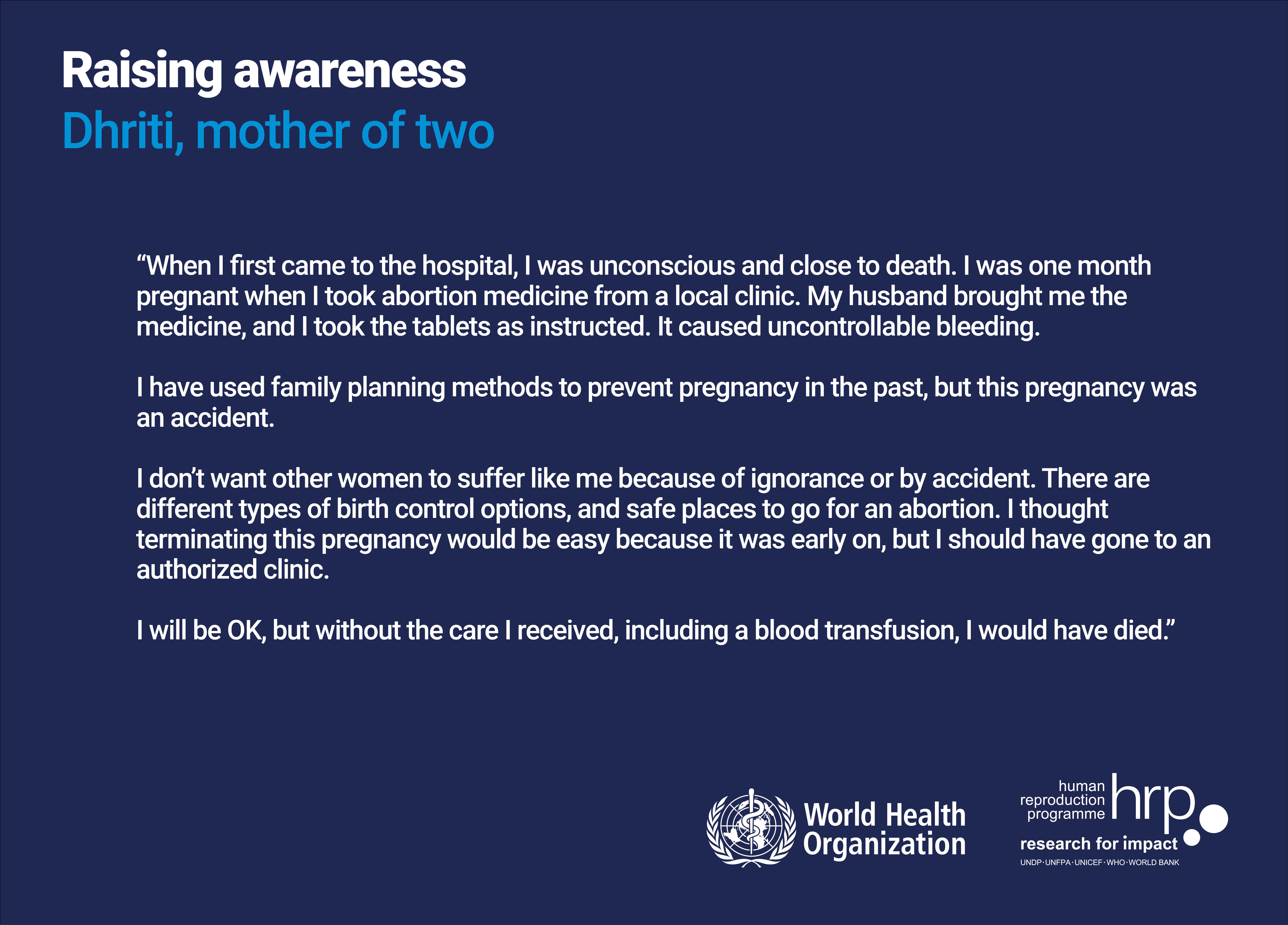 Raising awareness