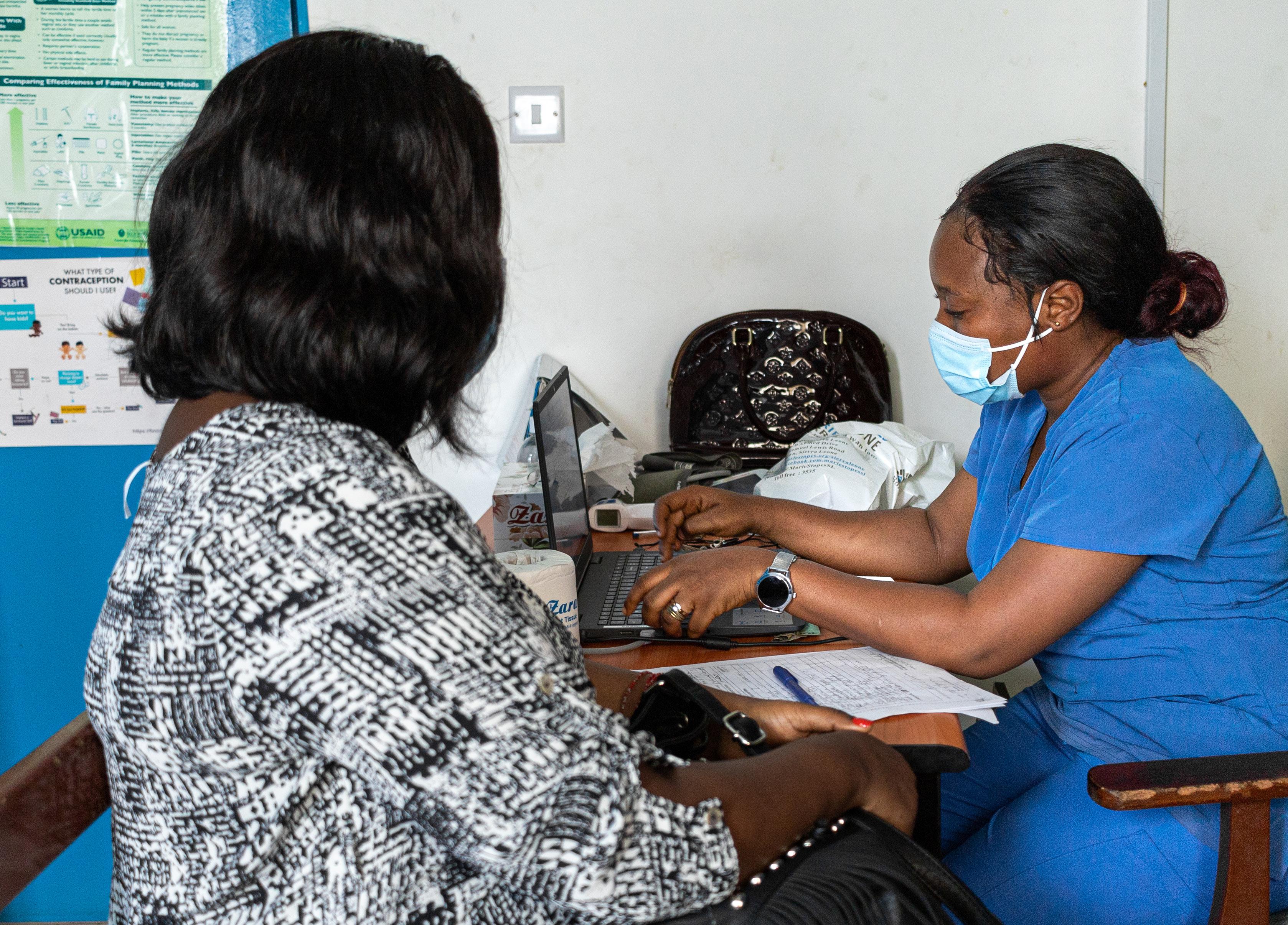 In Sierra Leone, a nurse provides post-abortion care, an important stage in the continuum of abortion care, which can  include contraception services and management of complications from abortion.