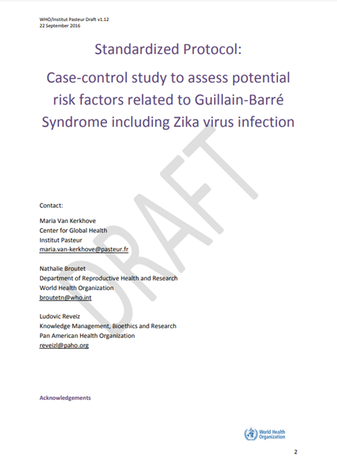 Case-control study to assess potential risk factors related to Guillain-Barré Syndrome including Zika virus infection