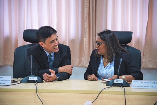 Regional Director met Dr Thiti Sawangtham, Deputy Director-General of the Department of Mental Health, Ministry of Public Health, Thailand and team