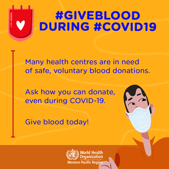 Give blood during COVID-19